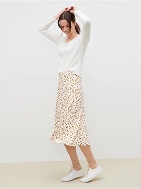 M.M. Lafleur The Orchard Skirt - Mosaic Print Goldenrod / Ivory Size 14 NWT